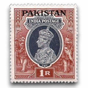1947 PK14 King George VI Definitives Indian Stamps Overprinted