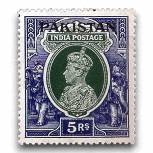 1947 PK16 King George VI Definitives Indian Stamps Overprinted