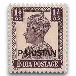 1947 PK5 King George VI Definitives Indian Stamps Overprinted