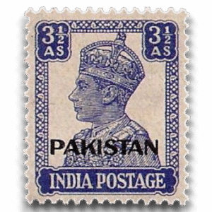 1947 PK8 King George VI Definitives Indian Stamps Overprinted