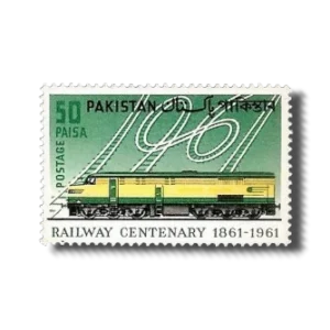 1961 PK154 Railway Centenary Diesal Locomotive Postage stamps